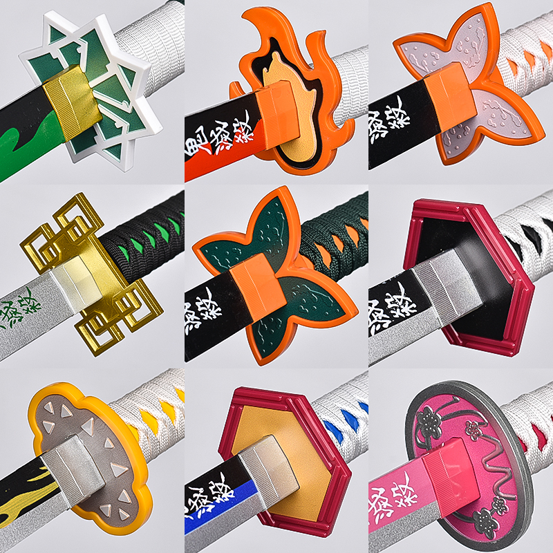 Demon Slayer: Kimetsu No Yaiba Nichirin Sword Kamado Tanjirou Tomioka Giyuu Butterfly Shinobu Cos Peripheral Toy Wooden Sword Unsharpened Demon Slayer: Kimetsu No Yaiba Nichirin Sword Kamado Tanjirou Tomioka Giyuu Butterfly Shinobu Cos Peripheral Toy Wooden Sword Unsharpened