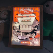 Civic FD2 racing GK5 engine K20 Impreza WRX Mitsubishi EVO racing JDM photo frame mirror night light customization