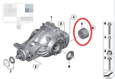 Рука рукавом 适用宝马5系f10f18差速器后胶套520li尾牙胶525li平衡配重块530li