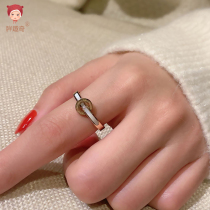 眸趣奇)奶水保存胎发纪念品戒指环环相扣母乳胎毛指环材料包diy