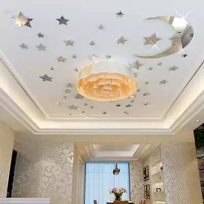 Xingyue 3D wall stickers living room ceiling hanging ceiling Crystal wallpaper self-adhesive children's room bedside decoration