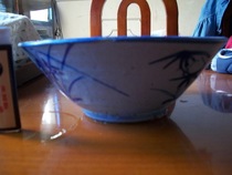  Blue and white bucket gracilaria bowl