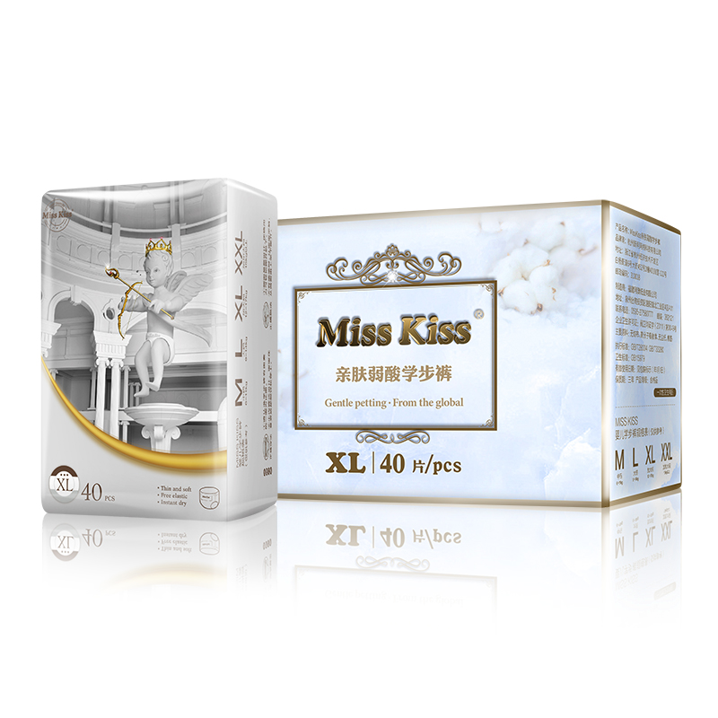 德国misskiss美奇亲肤弱酸拉拉裤XL40片超薄干爽学步裤婴儿尿不湿