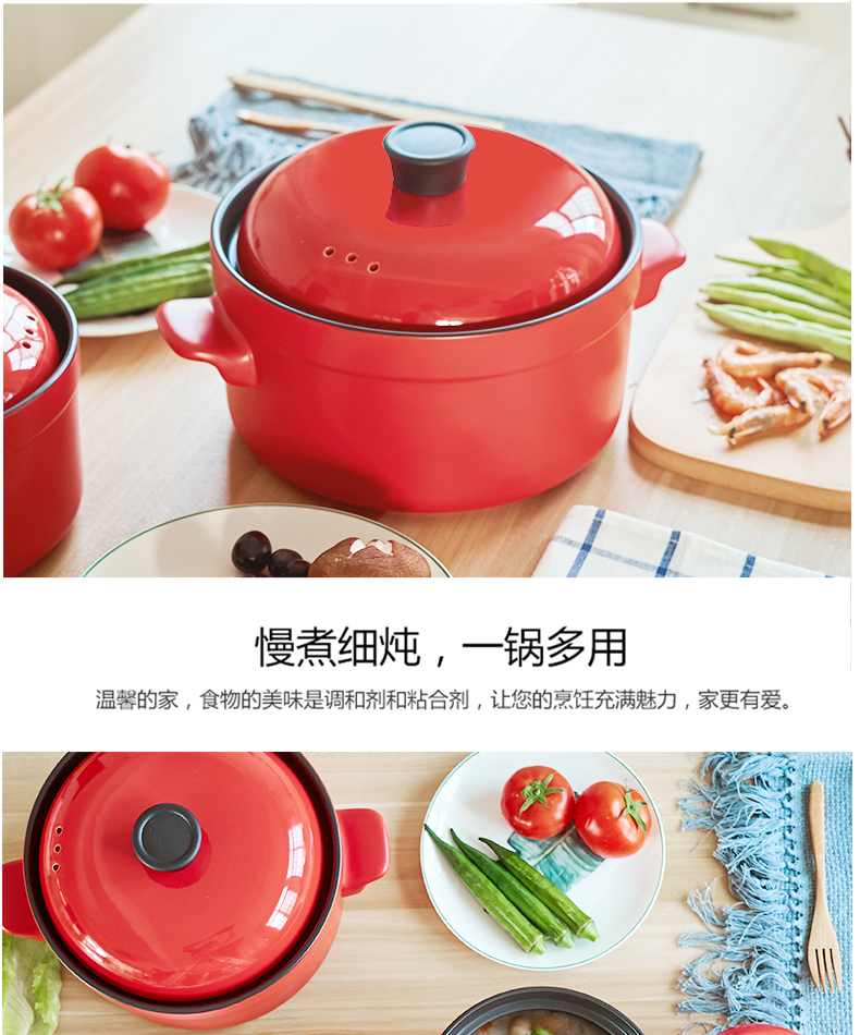 Casseroles, high temperature resistant stew boil porridge health ceramic casserole crock stew stew flame household gas simmering