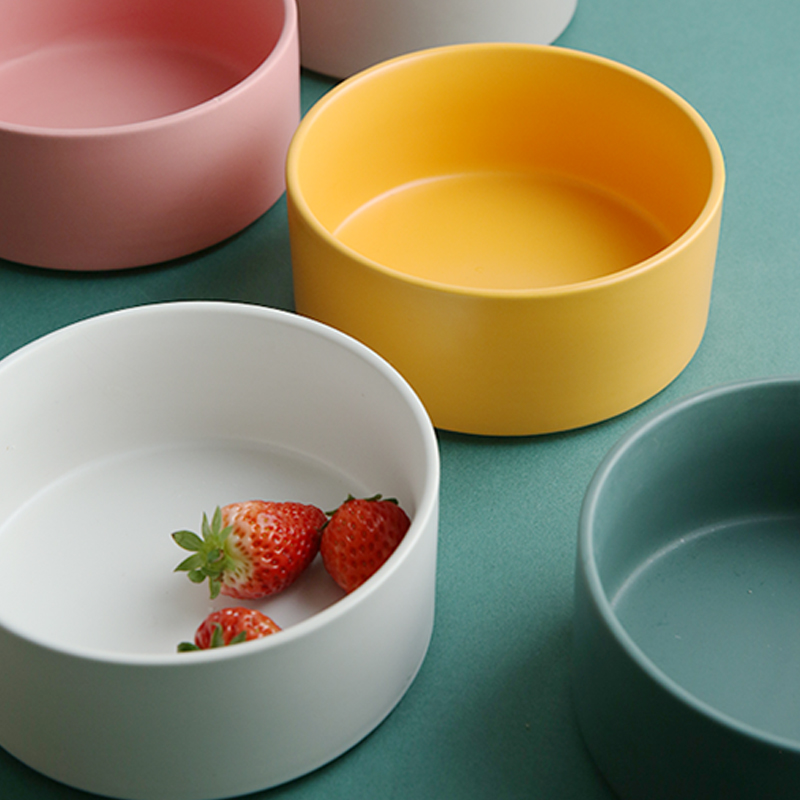 Mystery Nordic household ceramic bowl bowl of salad bowl for rainbow such as bowl bowl mercifully soup bowl bowl of Japanese wooden salad bowl