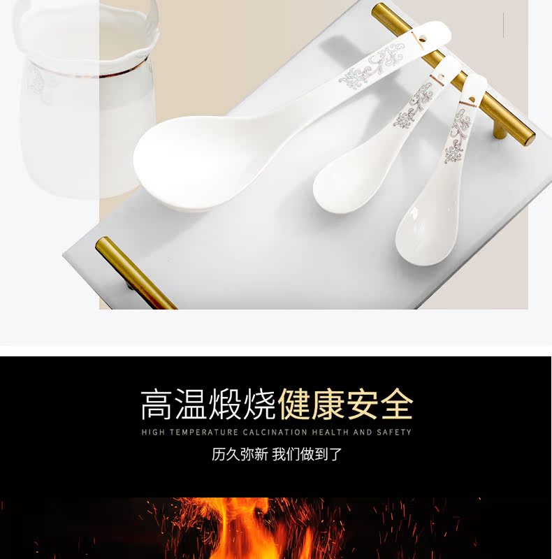 Dishes suit household jingdezhen ceramic tableware suit European paint Dishes chopsticks spoon combination suit