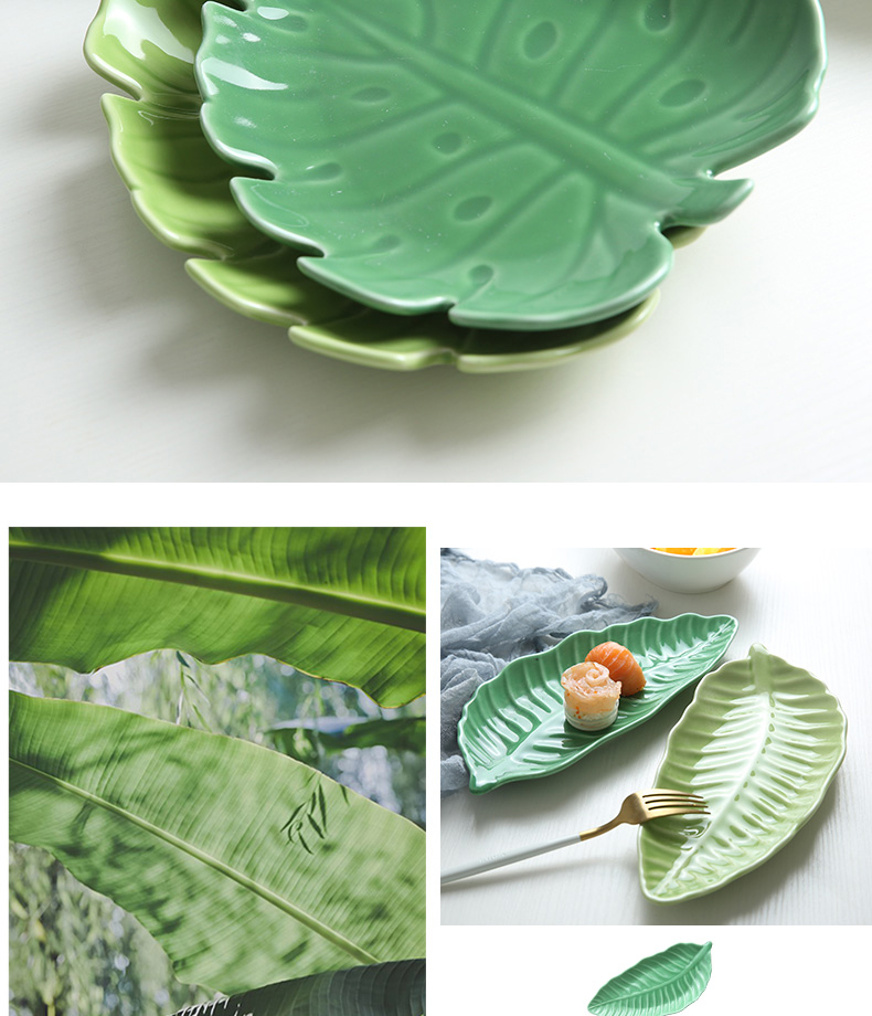 Mystery, lovely the plants ceramic plates fish dish dish breakfast dish dish plate of fruit salad bowl bowl