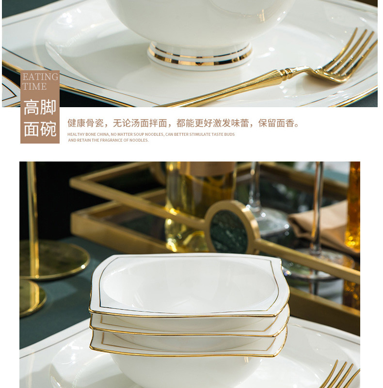 Mystery of jingdezhen dishes suit household Chinese dishes combine European paint chopsticks ipads porcelain tableware gifts