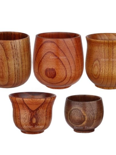 Fabrik aus massivem Holz, japanischer Massivholz-Big-Bauchbecher, Teetasse im japanischen Stil, Holzbecher, Wasserbecher, Weinbecher, besonderes Restaurant, Restaurant