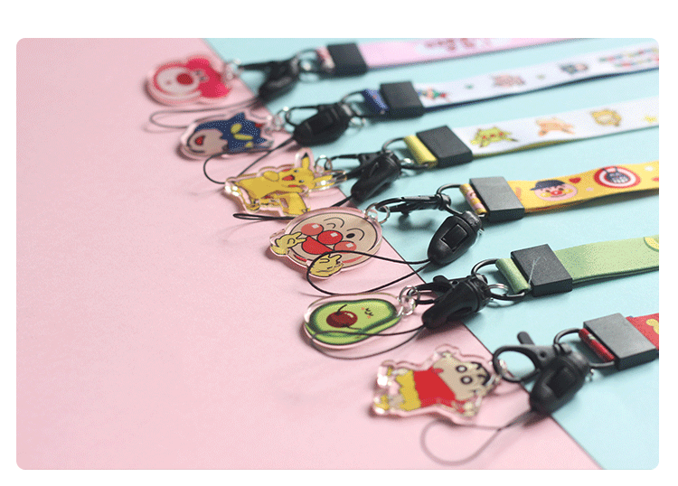 Phim hoạt hình dễ thương nguyên bản Crayon Shinchan vỏ điện thoại di động dây treo cổ dài mặt dây chuyền phụ kiện có thể tháo rời - Phụ kiện điện thoại di động ốp lưng samsung j2