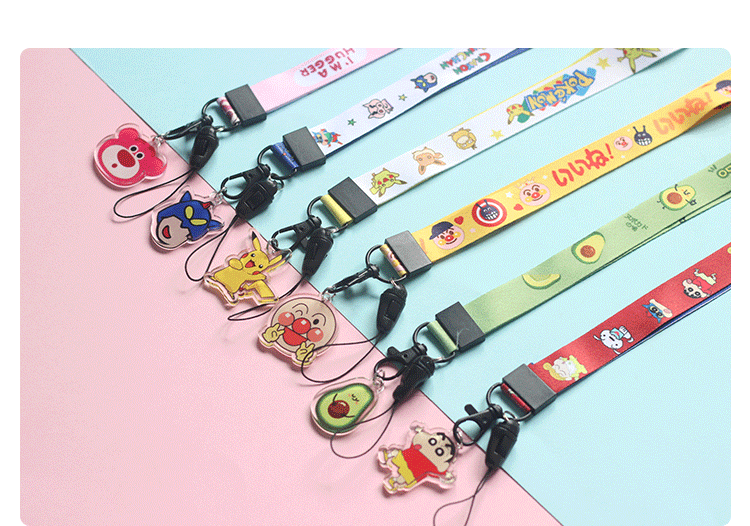 Phim hoạt hình dễ thương nguyên bản Crayon Shinchan vỏ điện thoại di động dây treo cổ dài mặt dây chuyền phụ kiện có thể tháo rời - Phụ kiện điện thoại di động ốp lưng samsung j2