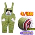 Trẻ em bib boy boy bé bib quần cotton mùa đông nữ 0-1 tuổi bé dày cộng với nhung mở denim