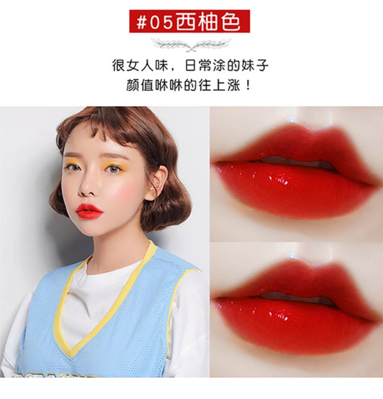Gương thủy tinh cô gái cắn môi men đích thực không dấu sinh viên bền chất lỏng son môi mờ môi bóng lá phong - Son bóng / Liquid Rouge son bóng colourpop	