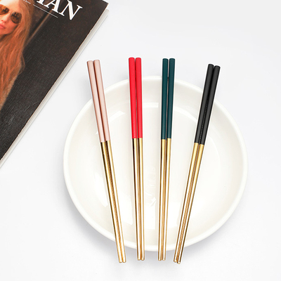 宜洁304不锈钢筷家用防霉耐高温合金筷子