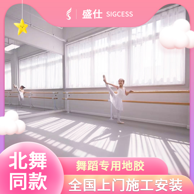 Dance floor adhesive PVC plastic floor mat professional classroom ballet room dedicated indoor large area dancing wear-resistant