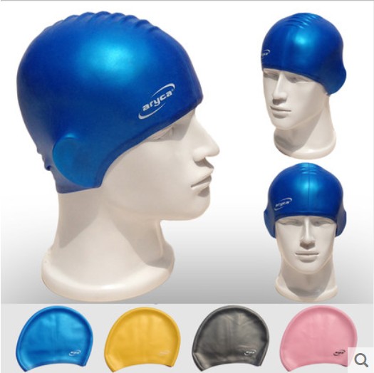 Taiwan - Aryca pure colored silicone adult swimming cap ultra - soft ultra - elastic long hair suitable