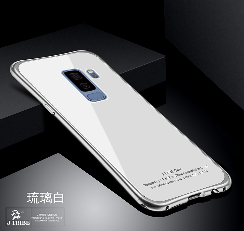 iy Rainbow Aluminum Metal Frame 9H Tempered Glass Back Cover Case for Samsung Galaxy S9 Plus & Galaxy S9