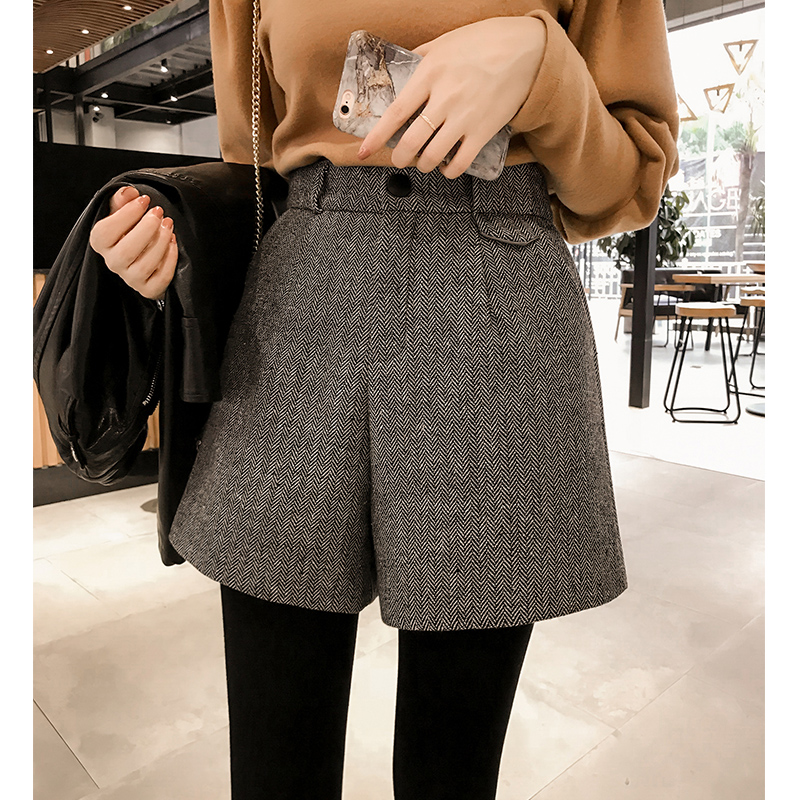 2021 New Fat Sister High Waisted Shorts Big Size Dress With Slim Casual Wide Pants Autumn Dress With Bottom Boot Pants Wear