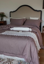 Minima light and luxurious flowers All cotton 60 washed jacquard beds 4 pieces of cover Quilt Cover Vines Purple white