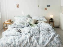 (total) retro crummy floral art small frescoed field rural pure cotton bed three sets of four pieces