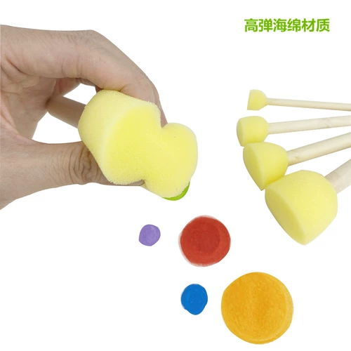 Детская художественная поролоновая круглая игрушка с грибочками-гвоздиками для детского сада, печать ручной работы, «сделай сам»