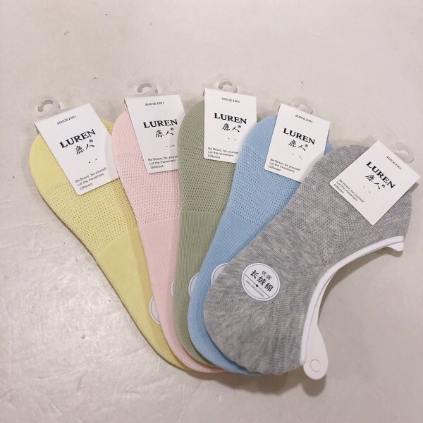 Luren Brand 3120 for Women, 7120 for Men [Non-Slip] Summer Thin Cotton Invisible Socks, Liner Socks