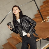 Короткая осенняя полиуретановая куртка для отдыха, в корейском стиле