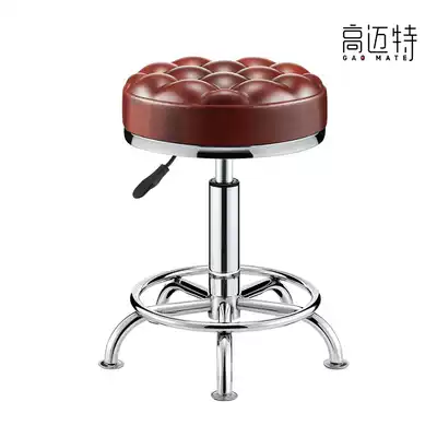 Stool round round shop chair corridor special massage bed technician beauty stool beauty salon leather seat cushion