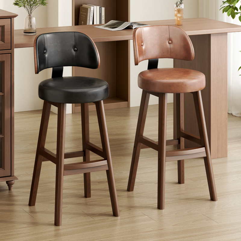 Solid Wood Bar Chair Accessible Luxury Home High Stool Back Chair Bar Stool Island High Chair Dining Chair High Stool