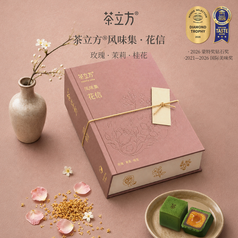 [Sold Out] Guan Cha Tea Cube Flavor Collection Flower Message Matcha Cream Pastry Custard