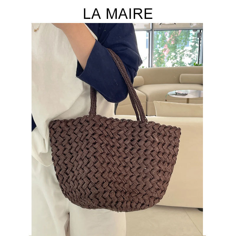 Hot Girl Tr Estelle Raffia Woven Bag Handmade Straw Bag Single Shoulder Handbag Beach Bag Hot Girl Tr Estelle Raffia Woven Bag Handmade Straw Bag Single Shoulder Handbag Beach Bag