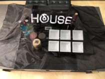 Bar KTV Night Farm Entertainment clubhouse Terrace Yarn Tableclom Cloth fabric Custom LOGO Black Red Gauze Cassette Cloth