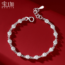 Rose Flowers Pure Silver Bracelet Women 999 Foot Silver Bracelets Couple 2022 New Birthday Gifts To Girlfriend