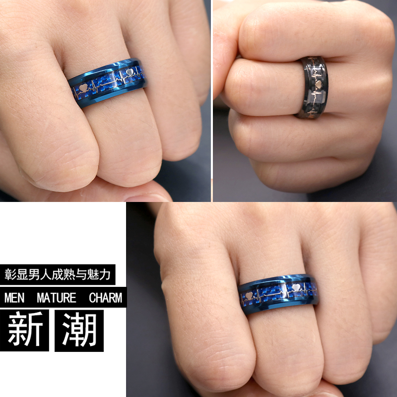 Bague mixte en Acier au titane - Ref 3086861 Image 4