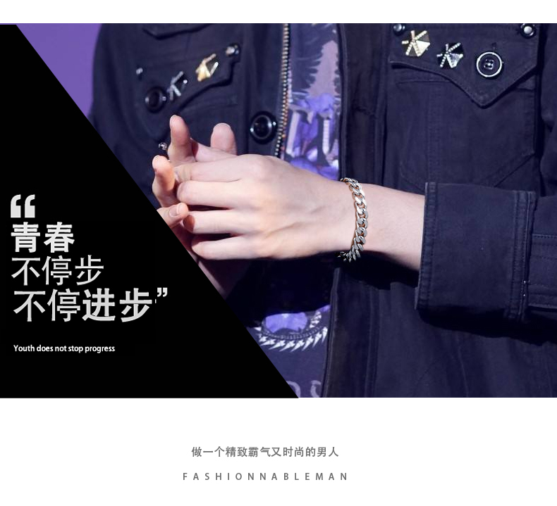 Vòng đeo tay độc đoán hip-hop châu Âu và Mỹ - Vòng đeo tay Cuff vòng phong thuỷ