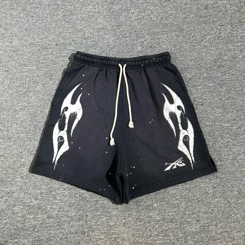 Hellstar Spiderweb Sport Logo Shorts Hellstar Distressed Shorts