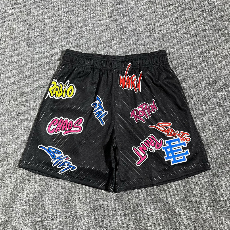 Eric Emanuel Matty Boy Ee Shorts New York Limited Edition Hand-Painted Graffiti Mesh Shorts