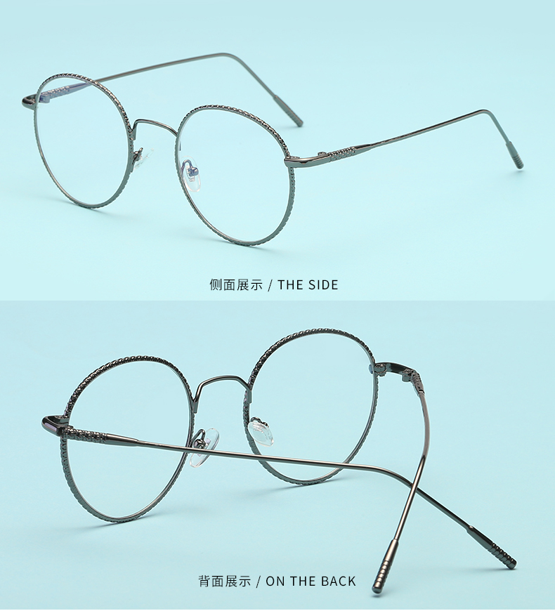 Vintage kính gọng kính gọng kính phong cách Harajuku nữ ulzzang cá tính cận thị gương thủy triều lưới đỏ mặt lớn với độ gọng kính titan