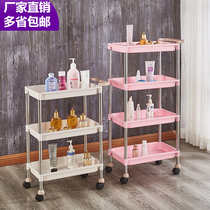 Beauty cart Nail tool cart storage shelf Three-layer beauty salon special fire tank embroidery cart
