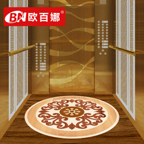 Opena elevator mat PVC Hotel wear-resistant imitation marble car carpet custom logo padded elevator mat