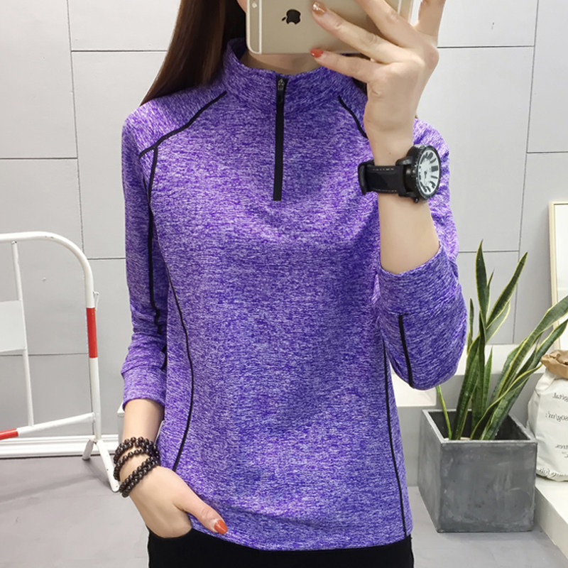 Outdoor sports autumn and winter plus suede thickened long sleeves T-shirt for men and women speed dry clothes running elastic gym to beat the undershirt-Taobao