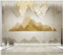 New Chinese Large Mesh Mountain Metal Iron Art Wall Decoration Wall-mounted Wall Decoration Pendant Wall Decoration Creativity