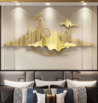 New Chinese Living Room Fashion Wall Decoration Pendant Creative Iron Art Wall-mounted Atmosphere Landscape Wall Decoration Light Lavish Metal