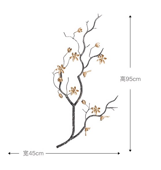 New Promotion Iron Art Wall Decoration Living Room Background Wall Pendant Woods Small Bird Painting Decoration Wall-mounted Bar Wall View