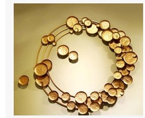 Iron Art Wall-mounted Large Lotus Leaf Wall Decoration Living Room TV Sofa Decoration Metal Hotel Pendulum Home Accessories