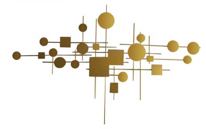 Modern Iron Art Wall Decoration Geometric Metal Wall-mounted Living-room Wall Decorated Board Room Soft-mounted Background Wall Pendant Wall Decoration