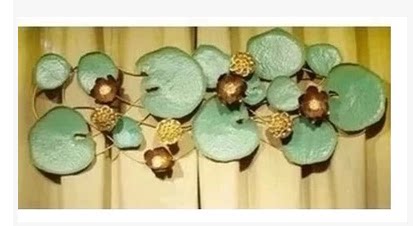 Eurostyle Wall-mounted Lotus Lotus Leaf Wall Decoration Iron Art Wall-mounted Home Wall Decoration Hotel Hanging Accessories Art New House