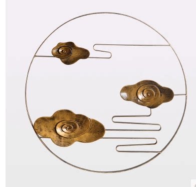 Eurolike Style Board Room Iron Art Retro Wall Decoration Living Room Background Wall Solid Hangings Hotel Clubhouse Xiangyun Wall Decoration Pendant