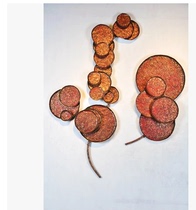 Iron Art Wall-mounted Fashion Wall Decoration Brief Wall Decoration Fields Chinese Living Room Decoration Wall View Round Wall Hanging Accessories