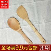 Huimei Youchuang Xẻng không dính chảo xẻng nấu dài tay cầm thìa khuấy gia đình bếp tre chịu nhiệt - Phòng bếp gia dụng nhà bếp